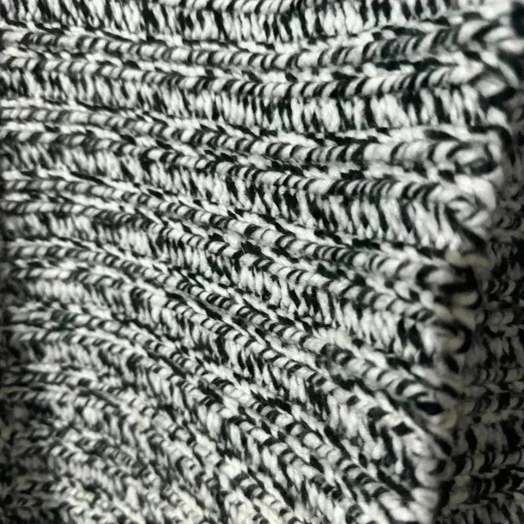 Express women’s Cardigan L Black White Dolman Sleeve Open Wool Blend Heavy - Picture 7 of 7